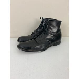 TRUE VTG Men Stacy Adams 6.5" USA leather Oxford Balmoral dress boots, 10.5
